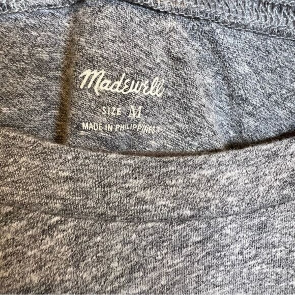 NWT Madewell Triblend EX-Boyfriend Tee in Gray, Size Medium - Picture 5 of 8